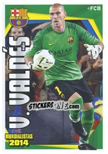 Sticker Victor Valdes - Fc Barcelona 2013-2014 n. 187 - Panini