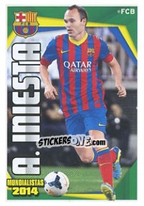 Sticker A. Iniesta - Fc Barcelona 2013-2014 n. 192 - Panini