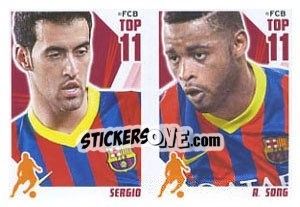 Cromo Sergio Busquets / Alex Song - Fc Barcelona 2013-2014 - Panini