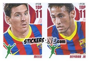 Sticker Messi / Neymar Jr - Fc Barcelona 2013-2014 n. K - Panini