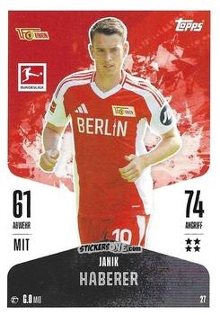 Cromo Janik Haberer - German Fussball Bundesliga 2024-2025. Match Attax
 n. 27 - Topps