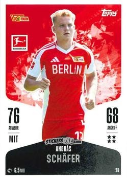Cromo András Schäfer - German Fussball Bundesliga 2024-2025. Match Attax
 n. 28 - Topps
