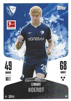 Sticker Lennart Koerdt - German Fussball Bundesliga 2024-2025. Match Attax
 n. 45 - Topps
