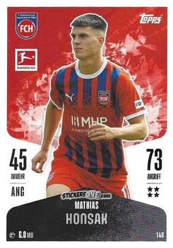 Figurina Mathias Honsak - German Fussball Bundesliga 2024-2025. Match Attax
 n. 140 - Topps