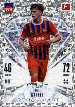 Cromo Paul Wanner - German Fussball Bundesliga 2024-2025. Match Attax
 n. 142 - Topps
