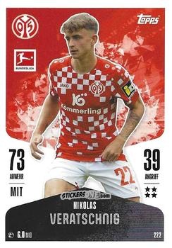 Cromo Nikolas Veratschnig - German Fussball Bundesliga 2024-2025. Match Attax
 n. 222 - Topps