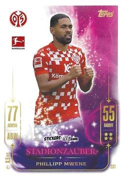 Figurina Phillipp Mwene - German Fussball Bundesliga 2024-2025. Match Attax
 n. 231 - Topps