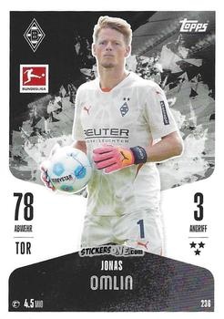 Figurina Jonas Omlin - German Fussball Bundesliga 2024-2025. Match Attax
 n. 236 - Topps