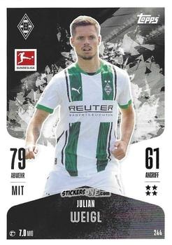 Figurina Julian Weigl - German Fussball Bundesliga 2024-2025. Match Attax
 n. 244 - Topps