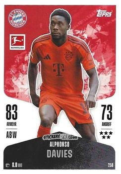 Figurina Alphonso Davies - German Fussball Bundesliga 2024-2025. Match Attax
 n. 258 - Topps
