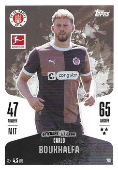 Sticker Carlo Boukhalfa - German Fussball Bundesliga 2024-2025. Match Attax
 n. 281 - Topps