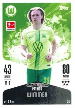 Cromo Patrick Wimmer - German Fussball Bundesliga 2024-2025. Match Attax
 n. 319 - Topps
