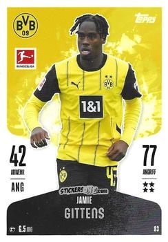 Figurina Jamie Gittens - German Fussball Bundesliga 2024-2025. Match Attax
 n. 83 - Topps