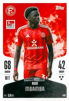 Figurina Noah Mbamba - German Fussball Bundesliga 2024-2025. Match Attax
 n. 406 - Topps
