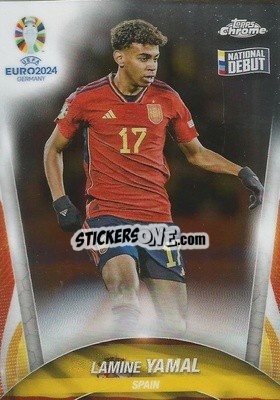 Sticker Lamine Yamal - Chrome UEFA Euro 2024
 n. 17 - Topps