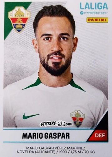 Figurina Mario Gaspar - LaLiga Hypermotion 2024-2025
 n. 178 - Panini