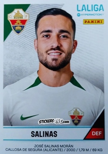 Cromo José Salinas - LaLiga Hypermotion 2024-2025
 n. 181 - Panini