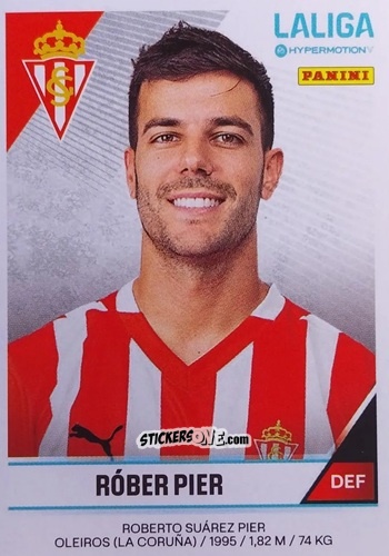 Cromo Róber Pier - LaLiga Hypermotion 2024-2025
 n. 371 - Panini