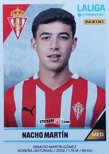 Cromo Nacho Martín - LaLiga Hypermotion 2024-2025
 n. 374 - Panini