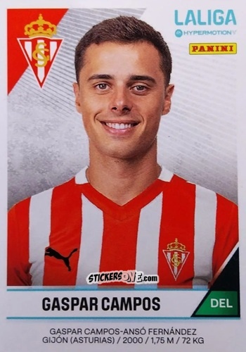 Sticker Gaspar Campos - LaLiga Hypermotion 2024-2025
 n. 378 - Panini