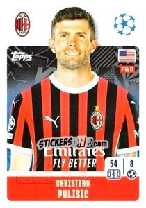 Sticker Christian Pulisic - UEFA Champions League 2024-2025
 n. 38 - Topps