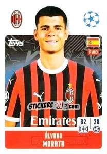 Sticker Álvaro Morata - UEFA Champions League 2024-2025
 n. 39 - Topps