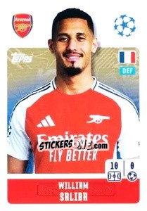 Sticker Willam Saliba - UEFA Champions League 2024-2025
 n. 43 - Topps