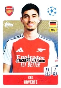 Sticker Kai Havertz - UEFA Champions League 2024-2025
 n. 48 - Topps