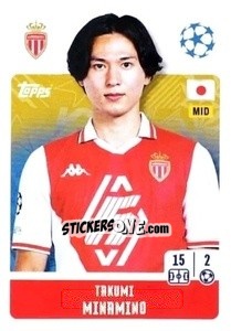 Sticker Takumi Minamino - UEFA Champions League 2024-2025
 n. 62 - Topps