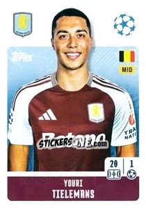 Sticker Youri Tielemans - UEFA Champions League 2024-2025
 n. 72 - Topps