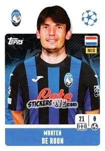 Sticker Marten De Roon - UEFA Champions League 2024-2025
 n. 84 - Topps