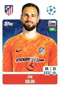 Sticker Jan Oblak - UEFA Champions League 2024-2025
 n. 90 - Topps