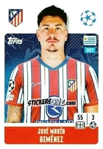 Sticker José María Giménez - UEFA Champions League 2024-2025
 n. 91 - Topps