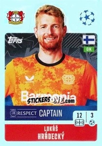 Sticker Lukáš Hrádecký (Captain)
