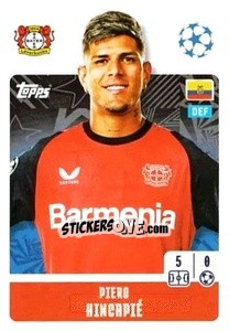 Sticker Piero Hincapié - UEFA Champions League 2024-2025
 n. 103 - Topps