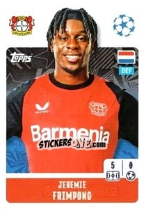 Sticker Jeremie Frimpong - UEFA Champions League 2024-2025
 n. 104 - Topps