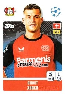 Sticker Granit Xhaka - UEFA Champions League 2024-2025
 n. 107 - Topps