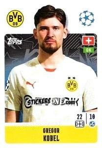 Sticker Gregor Kobel - UEFA Champions League 2024-2025
 n. 126 - Topps