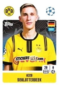 Sticker Nico Schlotterbeck - UEFA Champions League 2024-2025
 n. 127 - Topps