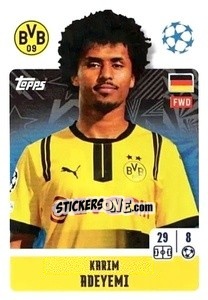 Sticker Karim Adeyemi - UEFA Champions League 2024-2025
 n. 134 - Topps