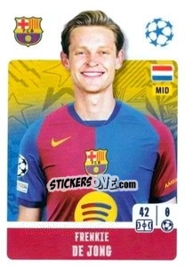 Sticker Frenkie De Jong - UEFA Champions League 2024-2025
 n. 165 - Topps