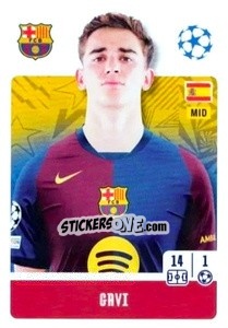 Sticker Gavi - UEFA Champions League 2024-2025
 n. 168 - Topps