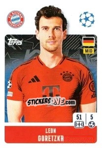 Sticker Leon Goretzka - UEFA Champions League 2024-2025
 n. 179 - Topps