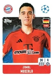 Sticker Jamal Musiala - UEFA Champions League 2024-2025
 n. 180 - Topps