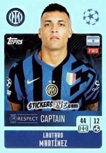 Sticker Lautaro Martínez - UEFA Champions League 2024-2025
 n. 185 - Topps