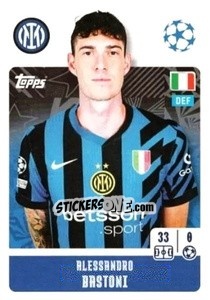 Sticker Alessandro Bastoni - UEFA Champions League 2024-2025
 n. 187 - Topps