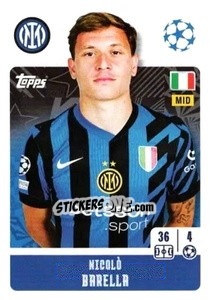 Sticker Nicolò Barella - UEFA Champions League 2024-2025
 n. 191 - Topps