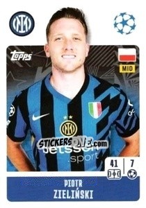 Sticker Piotr Zieliński - UEFA Champions League 2024-2025
 n. 193 - Topps