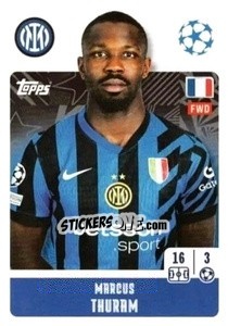 Sticker Marcus Thuram - UEFA Champions League 2024-2025
 n. 194 - Topps