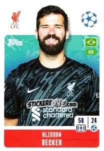 Sticker Alisson Becker - UEFA Champions League 2024-2025
 n. 261 - Topps